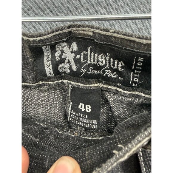 X-Clusive by South Pole Baggy Y2K Jeans Mens 48x28 Hip Hop Streetwear Fade - Picture 6 of 10